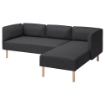 ИКЕА 3-местный модульный диван с шезлонгом LILLEHEM, 695.682.93 - Home Club