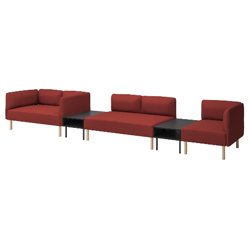ИКЕА 5-местный диванный модуль с приставным столиком LILLEHEM, 395.697.41 - Home Club