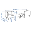 ИКЕА 3-местный диванный модуль с приставным столиком LILLEHEM, 895.697.48 - Home Club, изображение 4