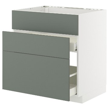 ІКЕА Підлогова шафа + 3 фронт. панелі METOD МЕТОД / MAXIMERA МАКСИМЕРА, 895.660.85 - Home Club