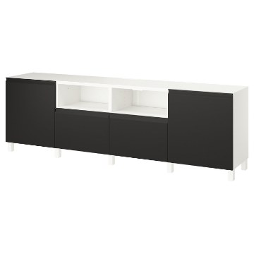 ИКЕА Тумба под телевизор с дверцами и ящиками BESTÅ БЕСТО, 995.689.46 - Home Club