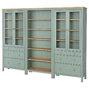 ІКЕА Комбінована стелажна система з дверцятами HEMNES ХЕМНЕС, 395.910.68 - Home Club