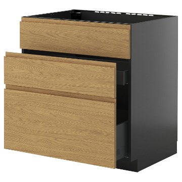 ІКЕА Підлогова шафа + 3 фронт. панелі METOD МЕТОД / KNIVSHULT, 095.893.35 - Home Club