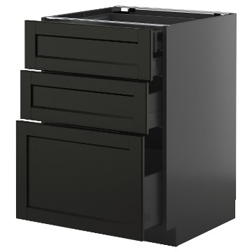 ІКЕА Підлогова шафа 3 фронт. панелі METOD МЕТОД / KNIVSHULT, 396.001.57 - Home Club