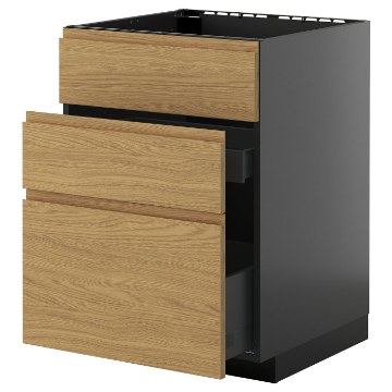 ІКЕА Підлогова шафа + 3 фронт. панелі METOD МЕТОД / KNIVSHULT, 295.894.57 - Home Club