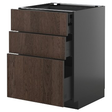 ІКЕА Підлогова шафа 3 фронт. панелі METOD МЕТОД / KNIVSHULT, 595.879.42 - Home Club