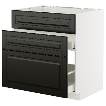 ІКЕА Підлогова шафа + 3 фронт. панелі METOD МЕТОД / MAXIMERA МАКСИМЕРА, 095.791.43 - Home Club