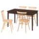 ИКЕА Стол и 4 стула NÄSINGE / HÖGVED, 096.101.48 - Home Club
