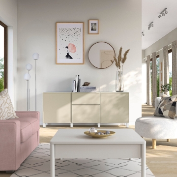 ІКЕА Комбінація з висувними ящиками BESTÅ БЕСТО, 195.977.16 - Home Club