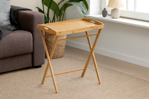 Chomik Складной Бамбуковый Столик - Поднос 49 x 35 x 59 См, MUT6569 - Home Club