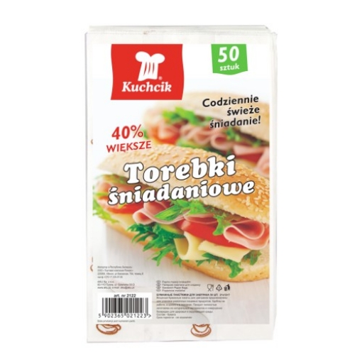 Chomik Сумки для завтрака, 50 шт., 21 x 12,5 x 7 см, AKU1223 - Home Club