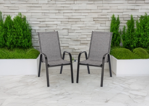 Garden Line Набор из 2 садовых стульев, серый, 54 x 72 x 96, NEO9917 - Home Club