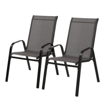 Garden Line Набор из 2 садовых стульев серого цвета, размеры 54 x 70 x 92 см., TIH1632 - Home Club