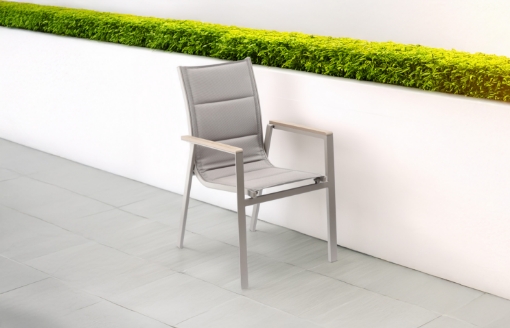 Garden Line Алюминиевый садовый стул Polywood 64 x 55 x 91 см, бежевый, RIT9484 - Home Club