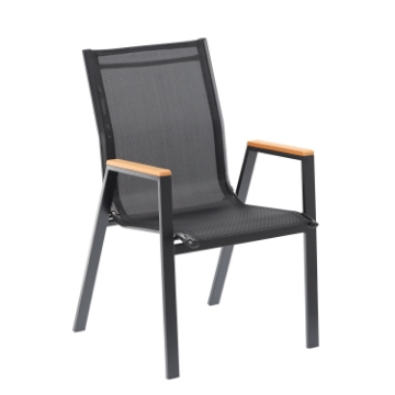 Garden Line Стальное Садовое Кресло Polywood 61 x 56 x 90 см, Черное, RIT9507 - Home Club