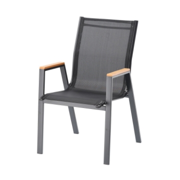 Garden Line Стальное Садовое Кресло Polywood 61 x 56 x 90 см, Черное, RIT9507 - Home Club