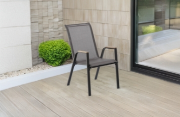 Garden Line Сталеве Садове Крісло Kd Polywood 72,5 x 54 x 92,5 См Сіре, RIT9521 - Home Club