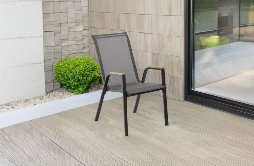 Garden Line Сталеве Садове Крісло Kd Polywood 72,5 x 54 x 92,5 См Сіре, RIT9521 - Home Club
