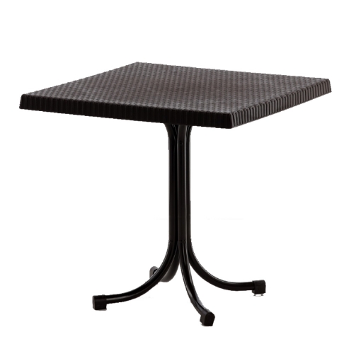 Garden Line Садовый столик из ротанга на одной ножке, 80 x 80 x 73 см, бронзовый, CT063/BR - Home Club