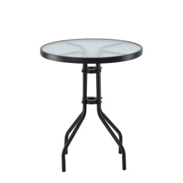 Garden Line Круглый садовый столик 60 x 60 x 70 см/для комплекта 2 стула + столик/ Черный, NEO2262 - Home Club