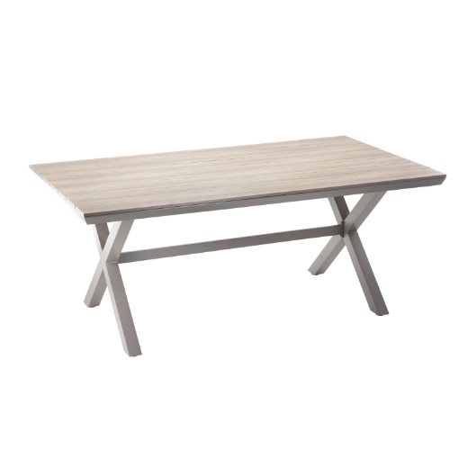 Garden Line Алюмінієвий Садовий Стіл З Стільницею Polywood 180 x 100 x 75 См Бежевий, RIT9477 - Home Club