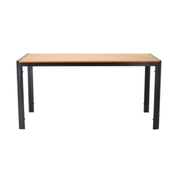 Garden Line Стальный Садовый Стол С Столовой Складкой Polywood 150 x 90 x 73 См Черный, RIT9491 - Home Club