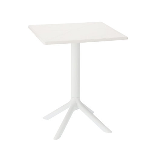 Garden Line Квадратний Садовий Стіл 60 x 60 x 77,5 См Білий, FAT0961 - Home Club