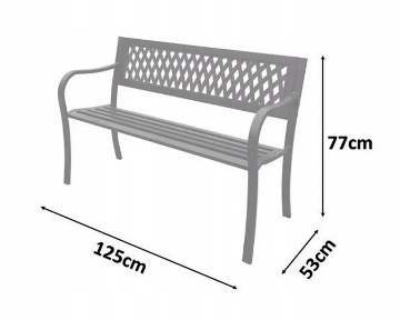 Garden Line Лавка Для Саду 125 x 53 x 77 см, MEB2903 - Home Club