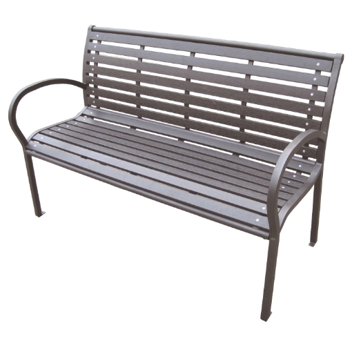 Garden Line Скамейка для сада 125 x 60 x 80, темная, MEB5842 - Home Club