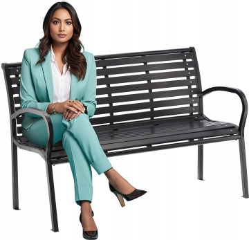 Garden Line Скамейка для сада 125 x 60 x 80, темная, MEB5842 - Home Club