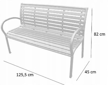 Garden Line Садова Лавка 125 x 60 x 80 Темна, MEB5842 - Home Club