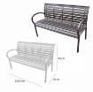 Garden Line Скамейка для сада 125 x 60 x 80, темная, MEB5842 - Home Club, изображение 9
