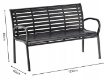 Garden Line Скамейка для сада 125 x 60 x 80, темная, MEB5842 - Home Club, изображение 12