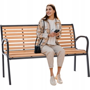 Garden Line Скамейка для сада 125 x 60 x 80 см, коричневая, MEB0865 - Home Club