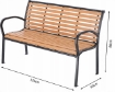 Garden Line Скамейка для сада 125 x 60 x 80 см, коричневая, MEB0865 - Home Club, изображение 4
