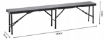Garden Line Складная туристическая скамейка 180 x 25 x 43 см, серая, ZUM0971 - Home Club, изображение 7