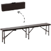Garden Line Складная туристическая скамейка 180 x 25 x 43 см, коричневая, ZUM0995 - Home Club