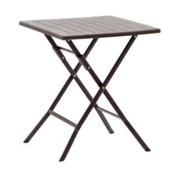 Garden Line Складной туристический стол 61,5 x 61,5 x 73 см, коричневый, ZUM1008 - Home Club