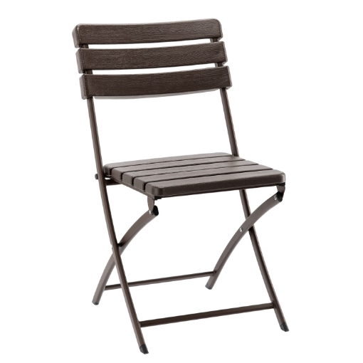 Garden Line Складной садовый стул 55 x 46 x 81 см, коричневый, ZUM1015 - Home Club