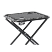 Garden Line Складной туристический стол 50 x 50 x 50 см с подставками для напитков, черный, LEZ2739 - Home Club