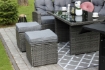 Garden Line Набор Садовой Мебели (Угловой Диван, 2 Пуфы, Стол) — Серый, Подушки — Серый, ABI3453 - Home Club, изображение 4