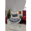 Garden Line Белый Висячий Кресло, Подушка - Темно-Серая, Рама - Белая, Половина /1151/, FAT1167 - Home Club