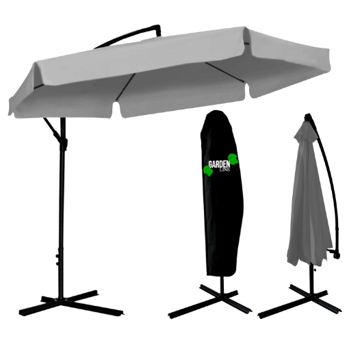 Garden Line Садовый Зонт 3 М Серый «Banana» С Чехлом, GAO5316 - Home Club