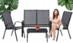 Garden Line Комплект садовой мебели со столиком - черный, NEO6397 - Home Club, изображение 9