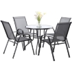 Garden Line Набор Садовой Мебели - 4 Стула + Круглый Стол - Серый, TIH3514 - Home Club