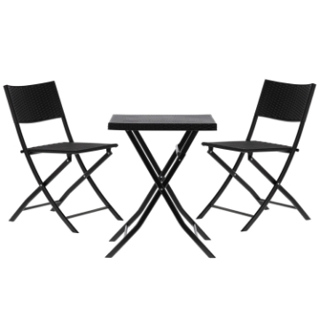 Garden Line Комплект складной мебели для балкона (столик + 2 стула) антрацит, ZUM9930 - Home Club