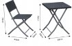 Garden Line Комплект складной мебели для балкона (столик + 2 стула) антрацит, ZUM9930 - Home Club, изображение 8