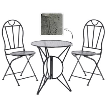 Garden Line Набір Металевих Садових Меблів «Susan» Стіл + 2 Стільці, GOM8244 - Home Club