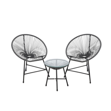 Garden Line Набор Садовой Мебели (2 Стула, Стол) - Серый, FAT3446 - Home Club