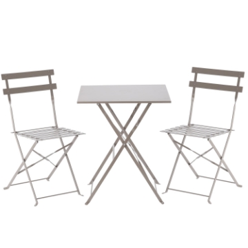Garden Line Набор Садовой Мебели Серый (Квадратный Стол + 2 Стулья), GOM5165 - Home Club
